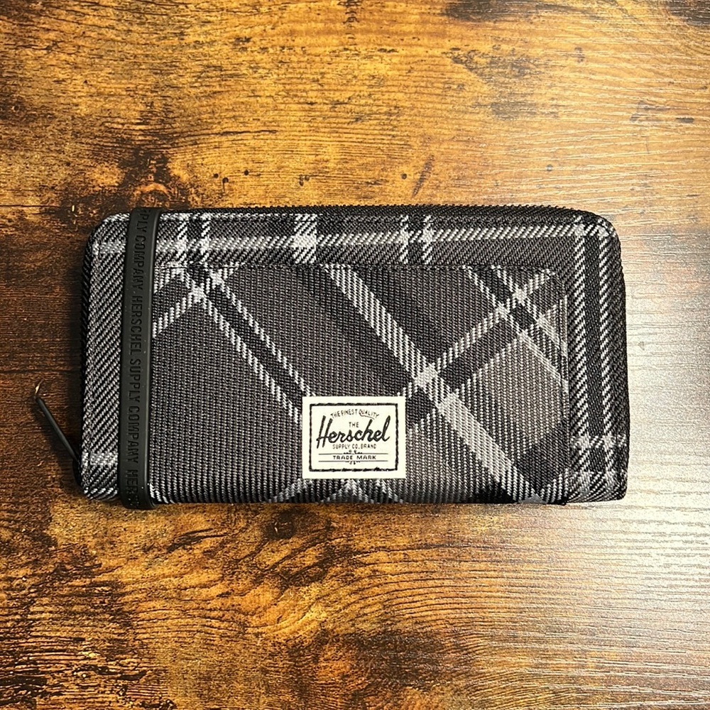 Herschel Supply Company Thomas Wallet - Greyscale Plaid